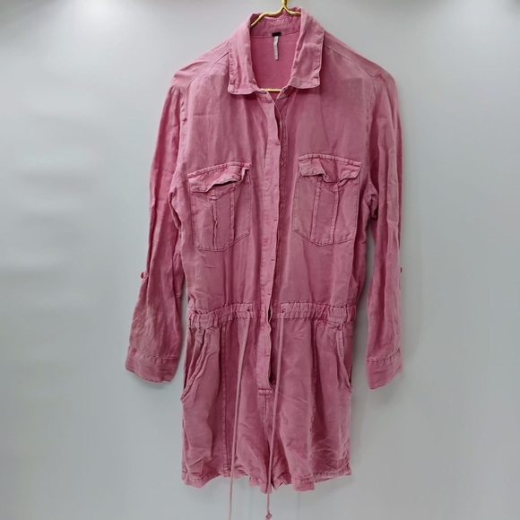 YFB Young Fabulous & Broke Blush Lakeside Shorts Jumpsuit Romper Foxglove linen - Picture 2 of 14